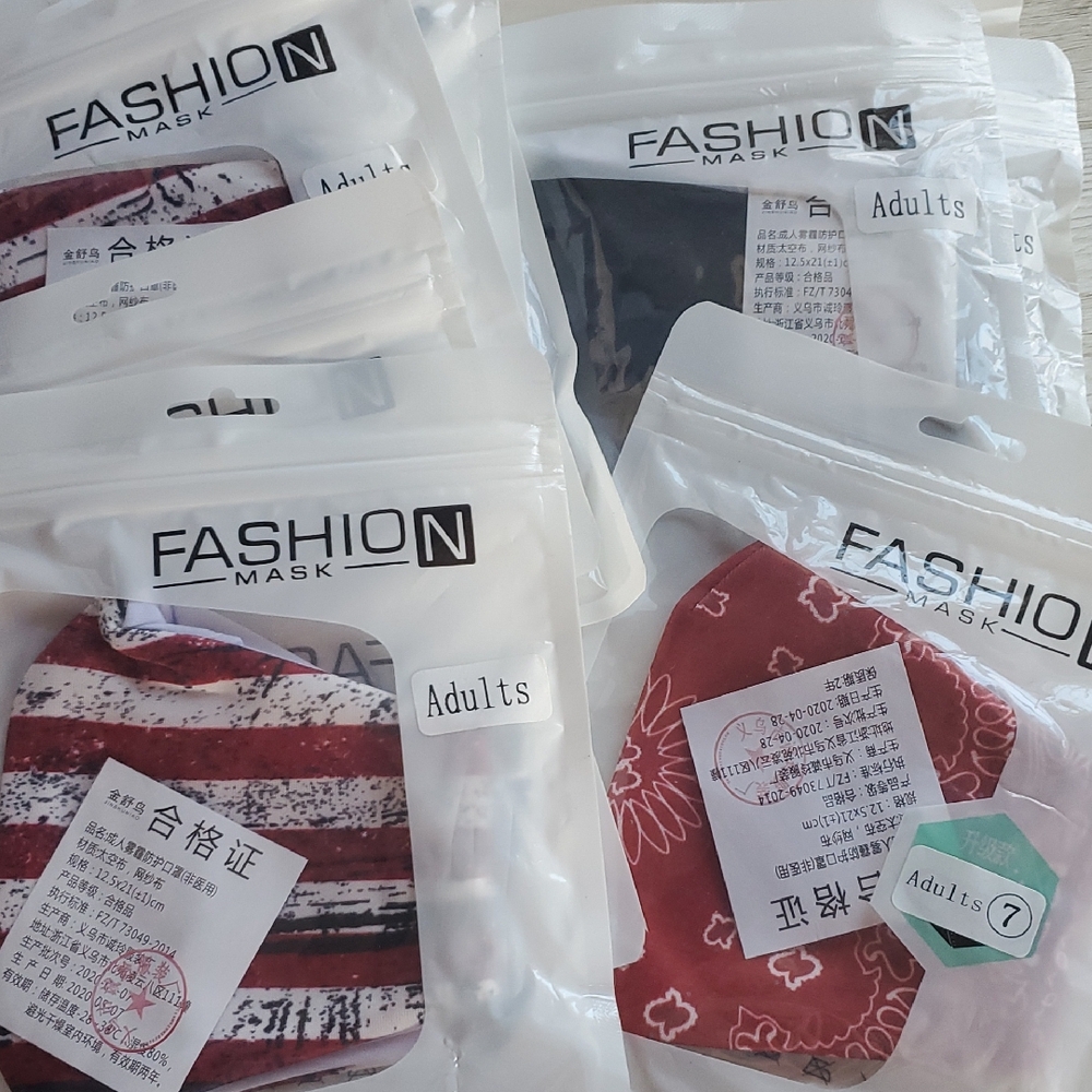 Fashion Face Mask-20- Mystery Pack With Extra Filters, Kids Or Adult Sizes